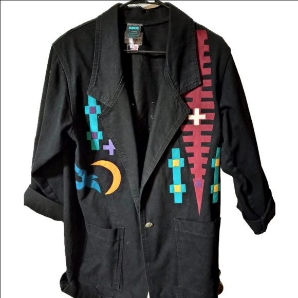 Sundance Moxie design by Lily & Wolf Schlen native American jacket. Small mens. - Picture 1 of 9